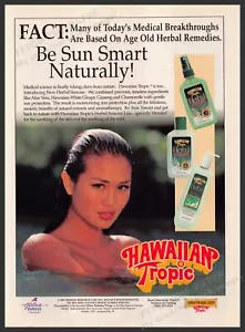 Hawaiian Tropic 1990s Print Advertisement Ad 1997 Herbal Water - Afbeelding 1 van 1