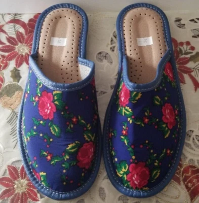 Handmade in Poland Women's Open Toe Slippers Leather Slippers 9size - Image 1 of 4