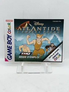 Notice Game Boy Color / Atlantide l'Empire Perdu / FRA - Picture 1 of 2