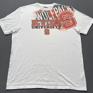 NC State Wolfpack Shirt Mens 2XL White Logo Splash College Casual NCAA Champion - Picture 1 of 8