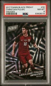 2017 Panini Black Friday #32 Christian Pulisic /50 Wedges Rookie PSA 8 - Picture 1 of 2