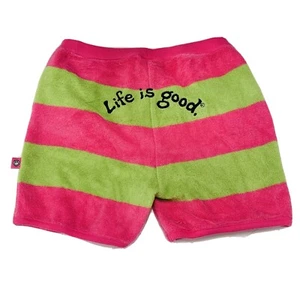 Pantalones Cortos Life Is Good Infantil Niño Niñas Rosa Verde Terrycloth 18 24 Meses - Imagen 1 de 7