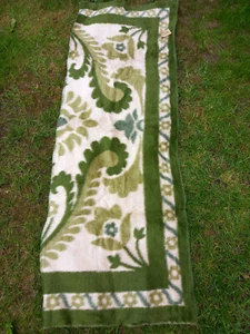 sehr seltenen mollige DDR Decke, Kurzgröße 150x60 cm, in grün Tönen -NEU- - Bild 1 von 2