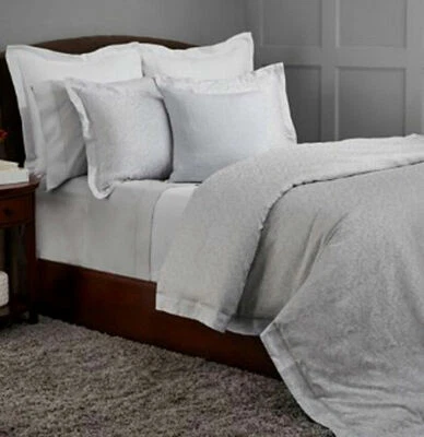 Sferra Piero Standard Sham Dove серый египетский хлопок и лен сатин - Изображение 1 из 2