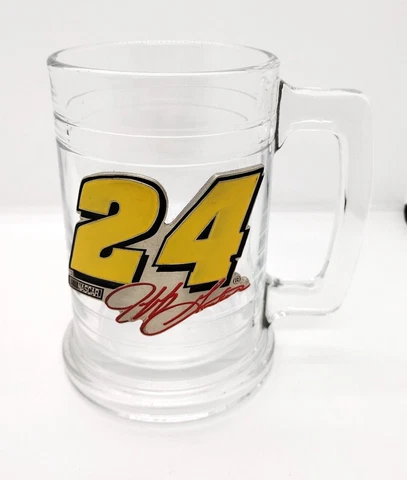 Jeff Gordon #24 Nascar Pewter Emblem Glass Beer Mug Cover