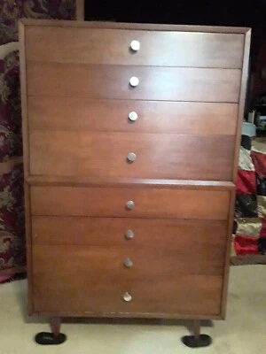 Cómoda de madera de mediados de siglo George Nelson Herman Miller años 50 53" 34 18,5" Foto 1 de 4