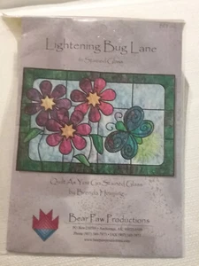 STAINED GLASS FLOWERS Quilt As You Go Pattern Lightening Bug Lane - Picture 1 of 2