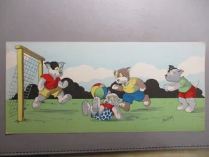 DESSIN LITHO PARTIE DE FOOTBALL SIGNE F MAYBON ANNEES 20 30 - Imagen 1 de 2