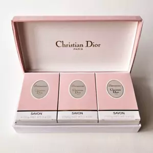 Christian DIOR Diorissimo Savons / Soaps Trio Box Set (100 g X 3) Vintage - Picture 1 of 7