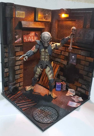 Custom PREDATOR CITY DIORAMA 1:10 Scale Hunter -- Ideal for 7" Action Figures !! Cover