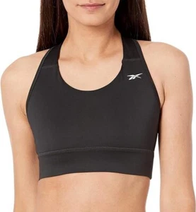 NWT Reebok Womens Essentials Racerback Sports Bra Black Plus Size 1X-4X $40 K393 - Picture 1 of 1