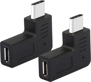 Adaptador GELRHONR Ángulo Recto USB C a Micro USB, 90 Grados Tipo C Macho a Micro - Imagen 1 de 12