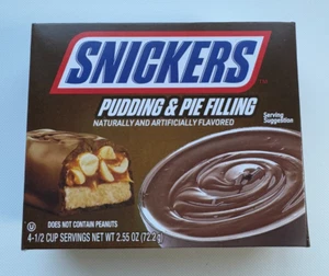 Rare/Hard To Find - SNICKERS CANDY BAR Flavor Pudding & Pie Filling Dessert Mix - Picture 1 of 2