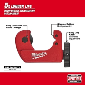 *NEW* Milwaukee 3/4 in. Mini Copper Tubing Cutter, 48-22-4258 - Picture 1 of 1