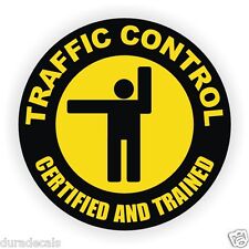 Traffic Control Hard Hat Sticker | Safety Helmet Decal | Road Construction