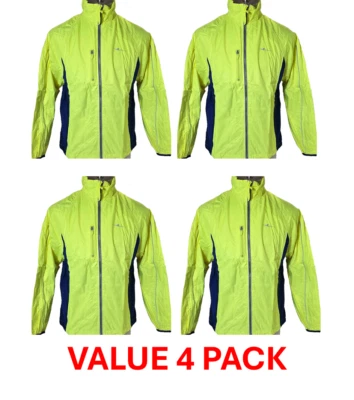 PACOTE COM 4 - Guindaste - Jaqueta de chuva esportiva unissex - Corrida / ciclismo - Amarelo - PEQUENO - Imagem 1 de 4