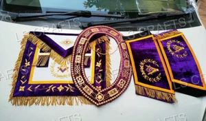 FREIMAURER GRAND LODGE MASTER MASON 100 % LAMMFELL SCHÜRZE + KETTENKRAGEN + HANDSCHUHE - Bild 1 von 2