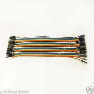 40pcs 20cm Dupont Female to Female 2.54mm 1P-1P Jumper Wire Raspberry Pi Arduino - Picture 1 of 4