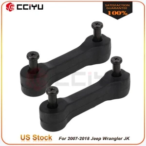 Black Hood Catch Locking Bracket Holder  For 2007-2017 JEEP Wrangler Jk pair - Picture 1 of 7
