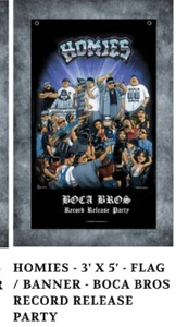 DGA HOMIES BANNER BOCA BROS RECORD RELEASE PARTY 3' x 5' NEU BANNER FLAGGE NEU - Bild 1 von 2