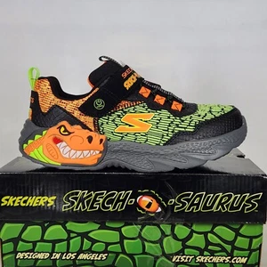 Size 3 Big Kids - SKECHERS Skech-O-Saurus S-Lights Dino Lights - LIGHT UP! - Picture 1 of 9