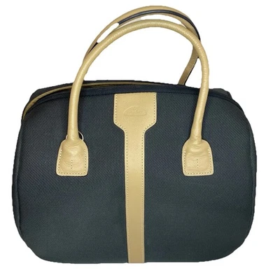 Bolso de viaje Samsonite verde oliva de nailon con adornos de cuero beige Foto 1 de 4