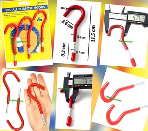 Aufhängehaken Tassenhaken Schwerlasthaken Aufbewahrungshaken Vinylbeschichtet Schraubhaken - Bild 1 von 23