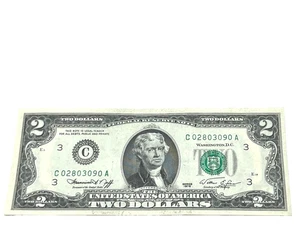 U.S. 1976 $2.00 FEDERAL RESERVE NOTE, UNCIRCULATED S/N C 02803090 A (#530) - Picture 1 of 2