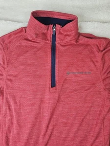 Vineyard Vines Sankaty Performance Pullover Men Small Red 1/4 Zip Athletic - Picture 1 of 11
