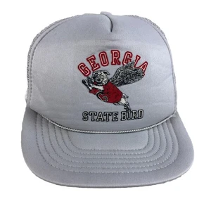 Vtg Georgia State Bird Bulldogs Mesh Trucker Hat Snapback NCAA Colleges 80s 90s - Picture 1 of 7