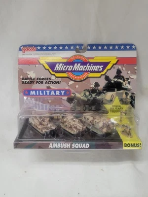 Vintage 1991 Galoob Micro Machines Military Ambush Squad Tank Sealed M-1A1 NOS - Image 1 of 4