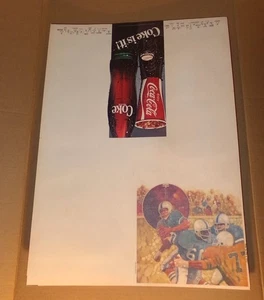 1980 COCA-COLA Blank College / NFL Football Schedule Sheet Poster - Picture 1 of 11