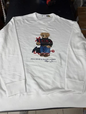 Polo Ralph Lauren.  Men’s Sweater.  Polar Bear.   2XLT. White.   New No Tag. - Image 1 of 4
