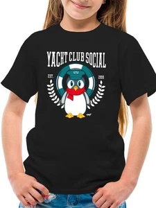 Yacht Club Social Penguin Design – Nautical Charm Youth's T-shirt - Picture 1 of 20