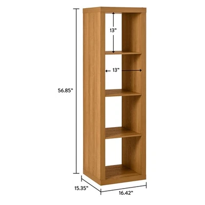 4-Cube Vertical Storage Organizer Shelf Unit, Multiple Color – Home Storage - Image 1 of 4