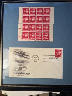 US FDC SC #C79  13¢ AIR MAIL DEFINITIVE Art Craft, New York 1973 block of 16 MNH - Image 1 of 4