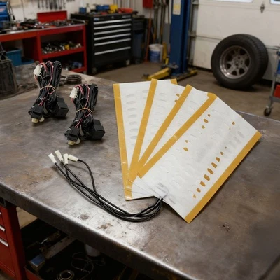 New Universal Built-in Car Seat Heater Kit Fit 2 Seat 12V Alloy Wire Heating Pad - Image 1 of 4