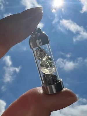 Colgante Moldavita Herkimer Diamante Campo del Cielo Meteorito Desierto Libio Vidrio Foto 1 de 4