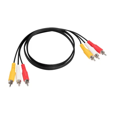 5 Pack 3FT RGB Component Video Cables – 3 RCA White Yellow Red - Image 1 of 2