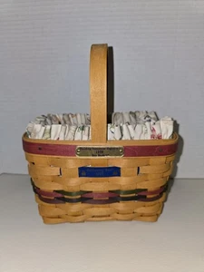 Longaberger Building Tomorrow Together 1999 Bee Basket w/Liner & Protector 10"L - Picture 1 of 5