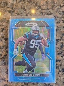 Derrick Brown 2021 Prizm Blue Wave /199 Panthers - Picture 1 of 2