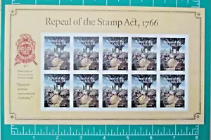 Scott# 5064 REPEAL OF THE STAMP ACT 1766 SHEET of 10 FOREVER STAMPS MNH 2016-US - Picture 1 of 4