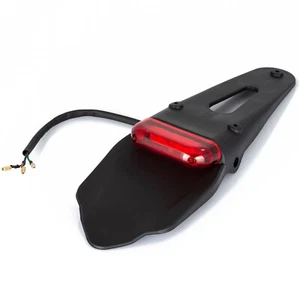Parafango Posteriore Led Rosso Moto Motocross Universale Faro Enduro Omologato - Picture 1 of 3