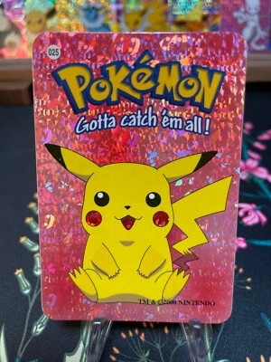 Pikachu #025 -  Vintage Vending Machine Prism Sticker 2000 - Pokemon Card - Image 1 of 2