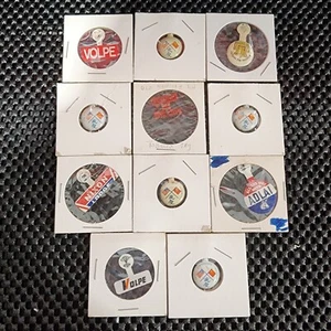 Lot Of 11 Political And Advertising Pins From Illinois CHECK PICS OUT - Picture 1 of 6