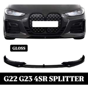 Sdoppiatore labbro anteriore BMW Serie 4 G22 G23 M Sport Performance nero stile AC - Foto 1 di 8