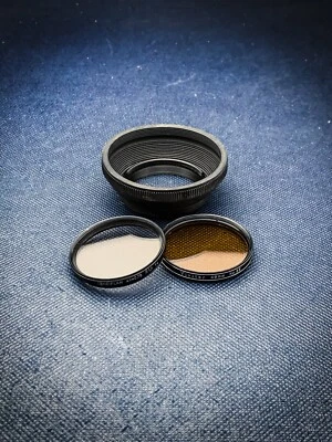 Vivitar No. 85 49mm warm filter & Ceneiplan 49x0,75 R1,5 1x & Lens hood m49 49 - Image 1 of 4