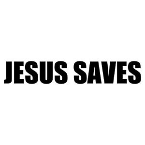 Jesus Saves Decal Sticker - Religious Faith Decals Choose Color Size