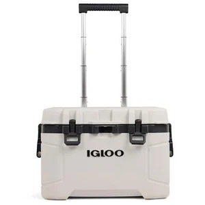 IGLOO COOLERS TRAILMATE 52 WHEELED CAMPING COOL BOX HEAVY DUTY FISHING BBQ WHITE - Picture 1 of 8