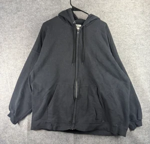Hanes Hoodie Herren 3XL schwarz solide Full Zip Jacke - Bild 1 von 5